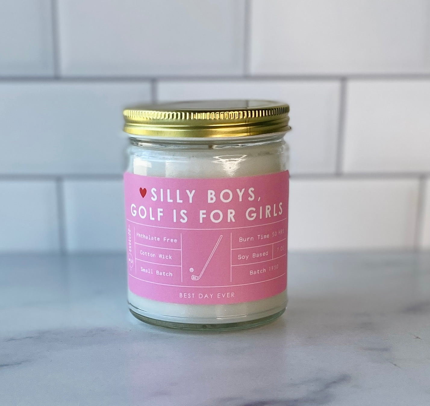 Silly Boys, Golf Is For Girls Candle