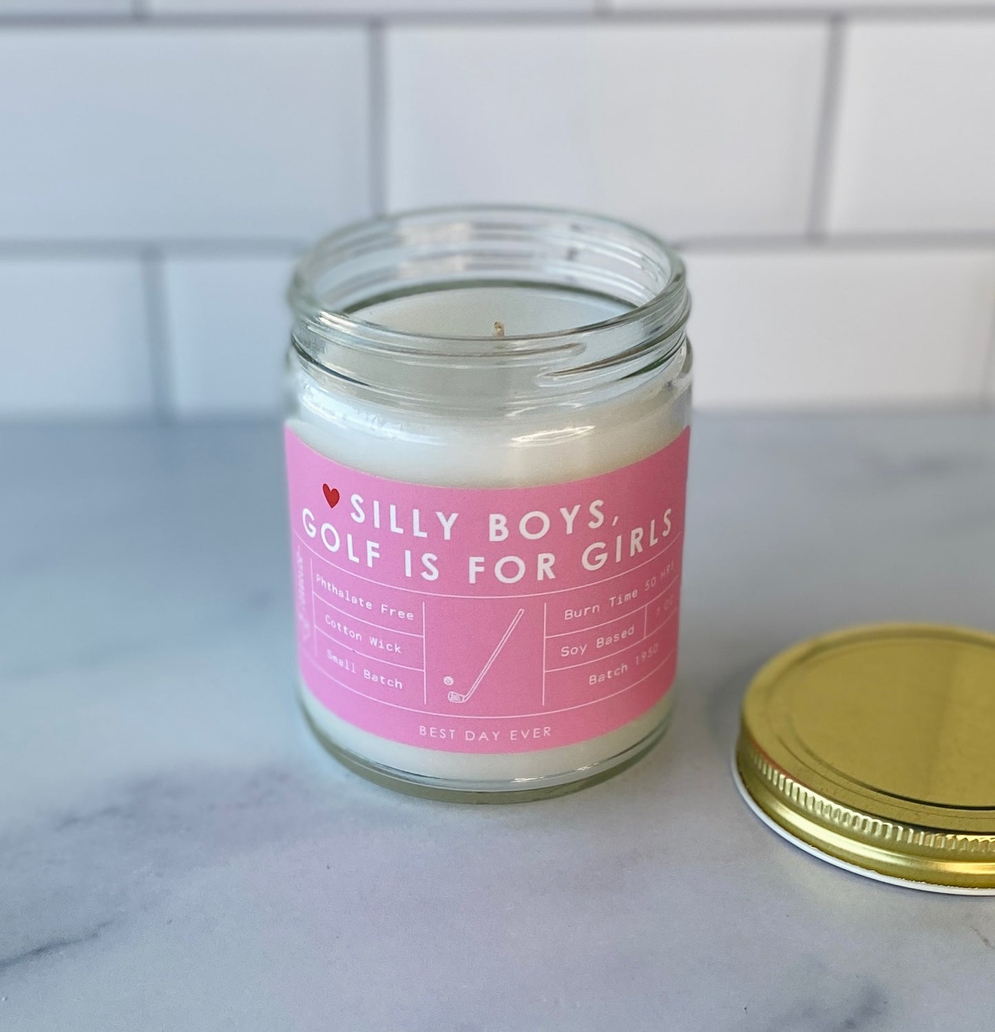 Silly Boys, Golf Is For Girls Candle