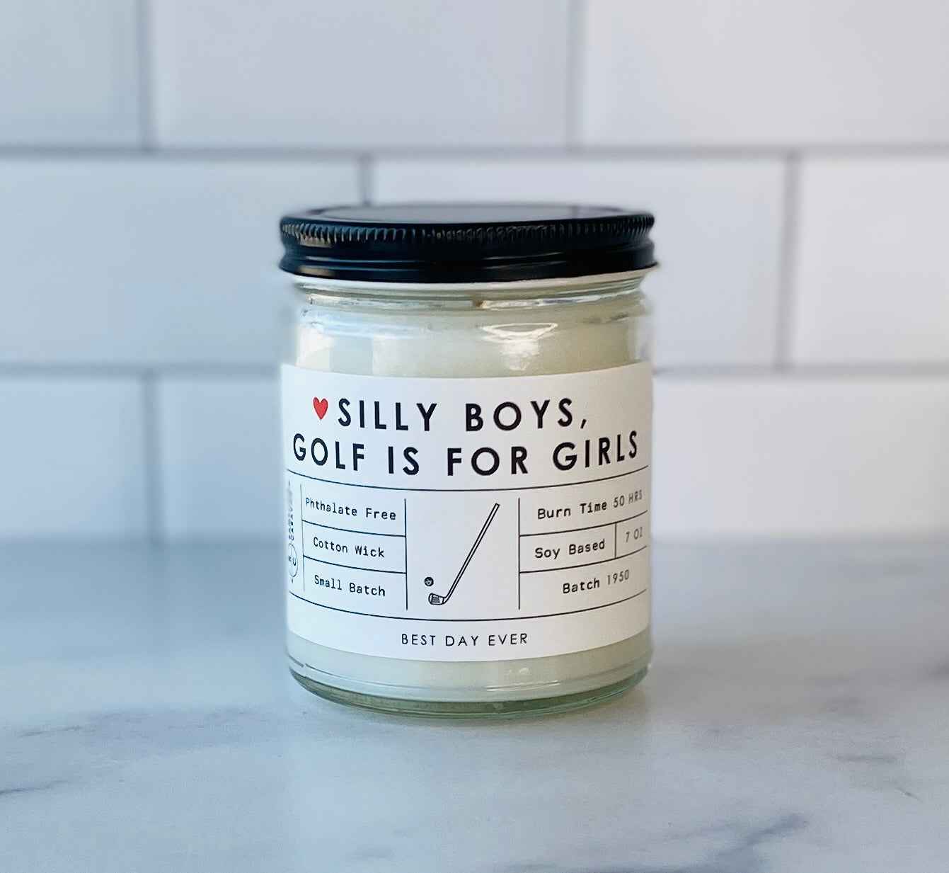 Silly Boys, Golf Is For Girls Candle