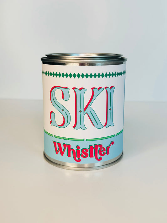 Ski Whistler - Paint Tin Candle
