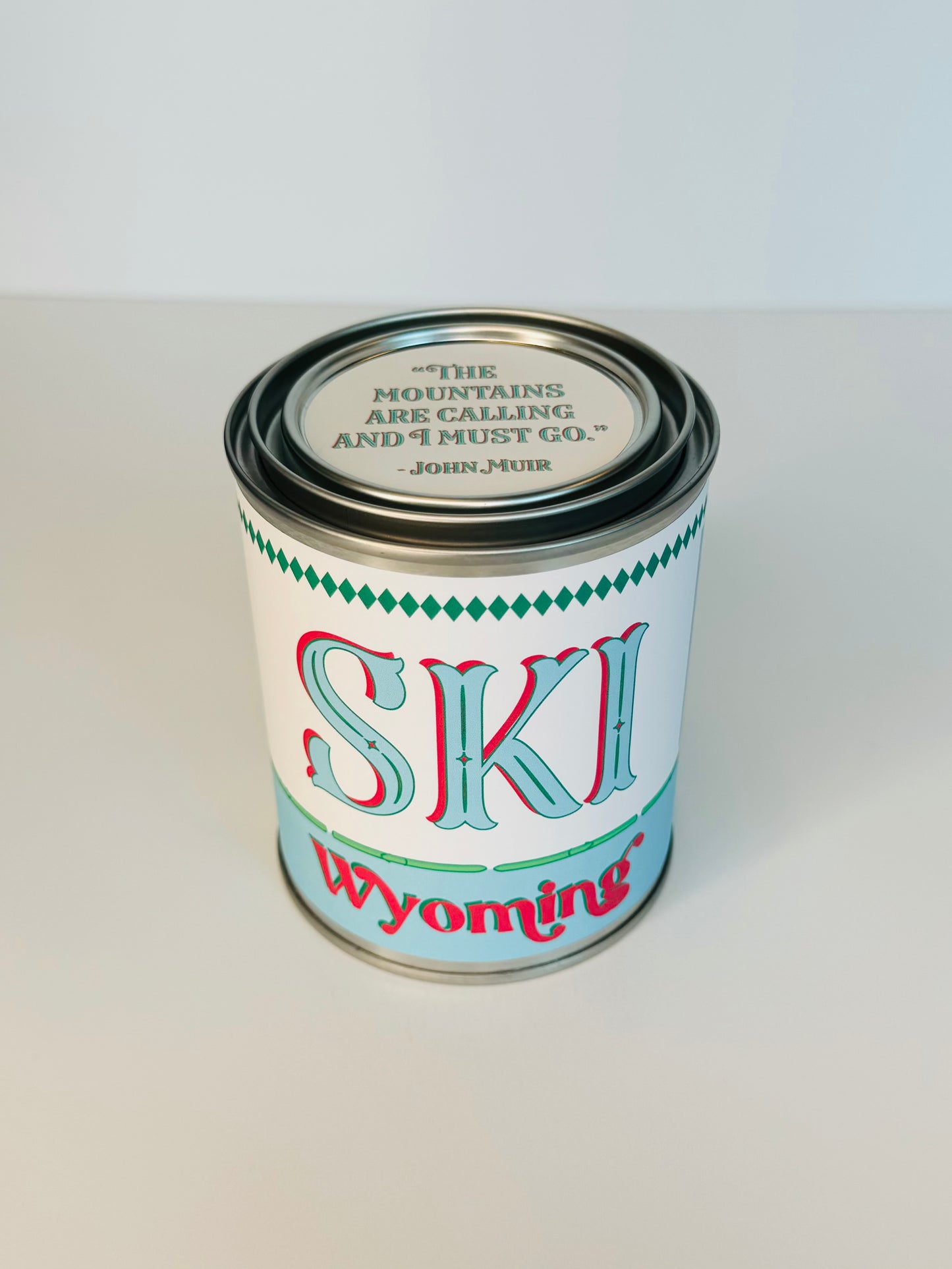 Ski Wyoming - Paint Tin Candle