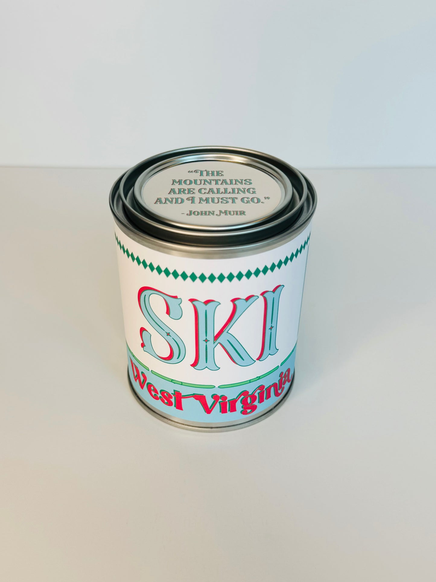 Ski West Virginia - Paint Tin Candle