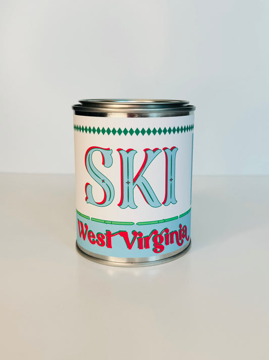 Ski West Virginia - Paint Tin Candle