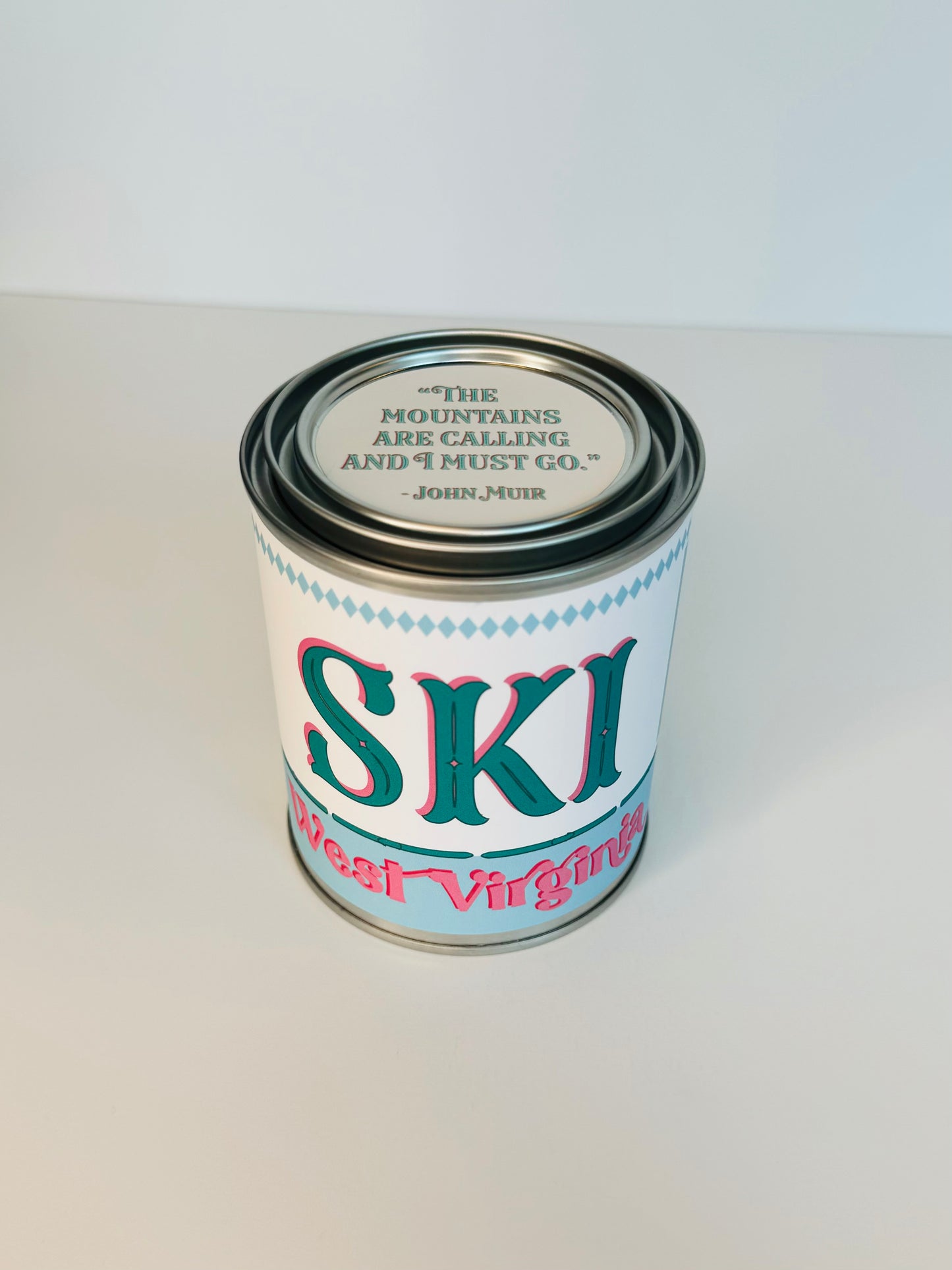 Ski West Virginia - Paint Tin Candle