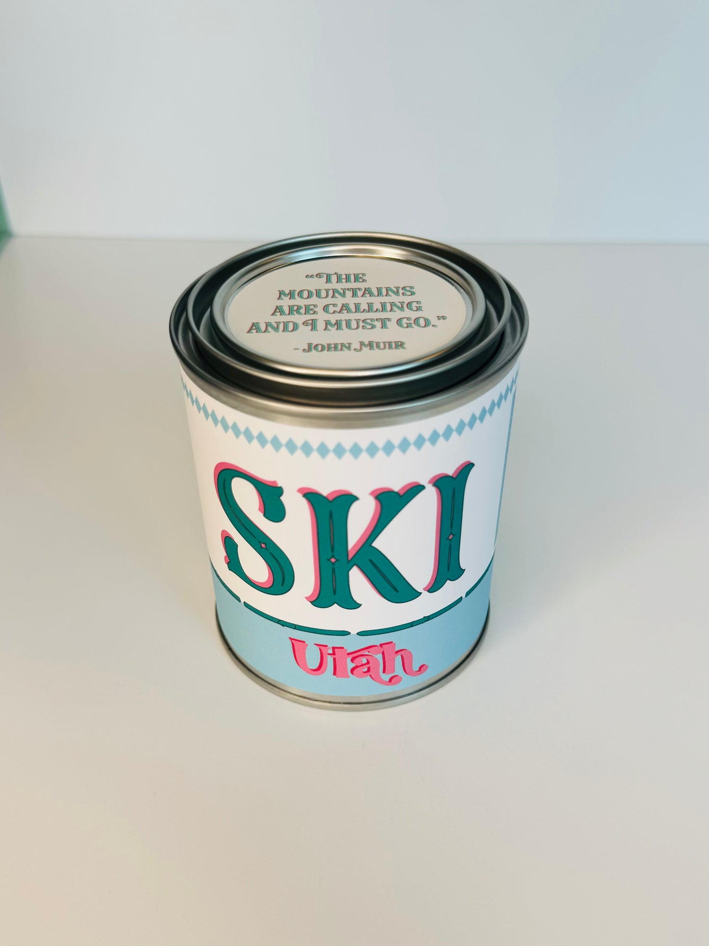 Ski Utah - Paint Tin Candle