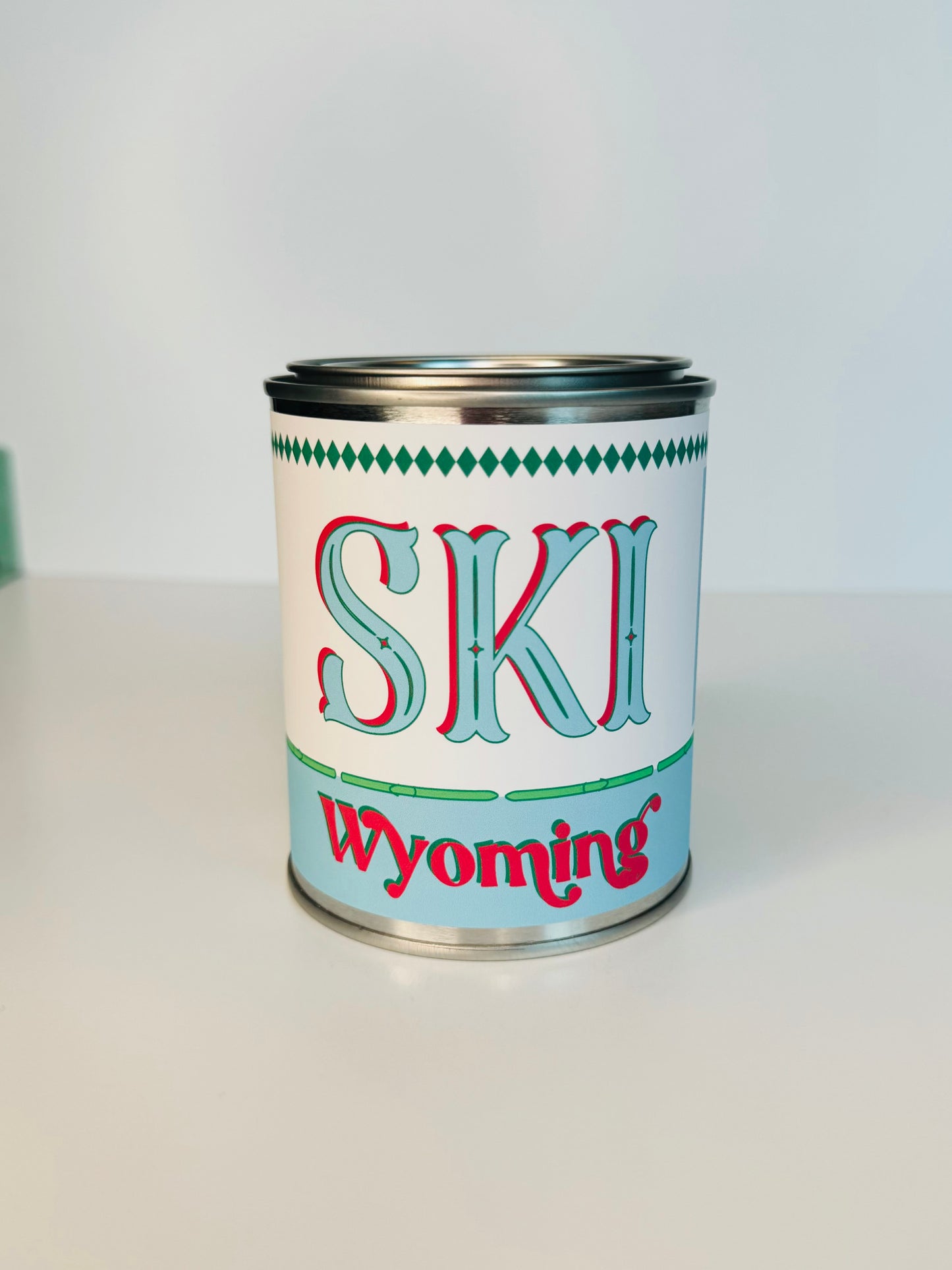 Ski Wyoming - Paint Tin Candle