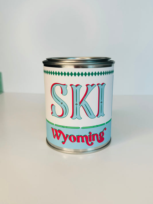Ski Wyoming - Paint Tin Candle