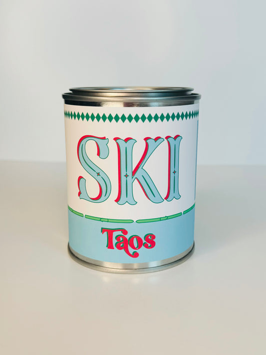 Ski Taos - Paint Tin Candle