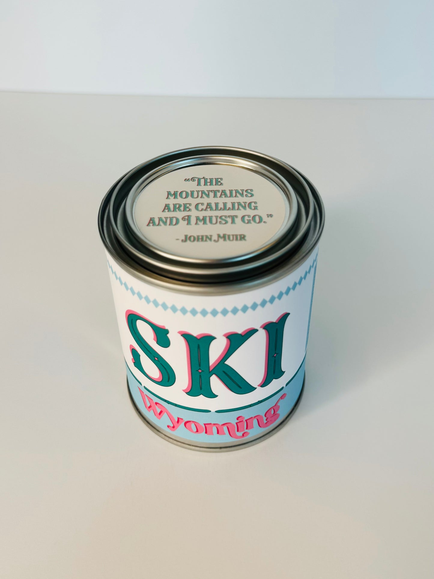 Ski Wyoming - Paint Tin Candle