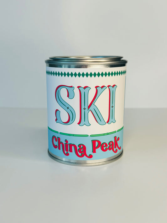 Ski China Peak - Paint Tin Candle