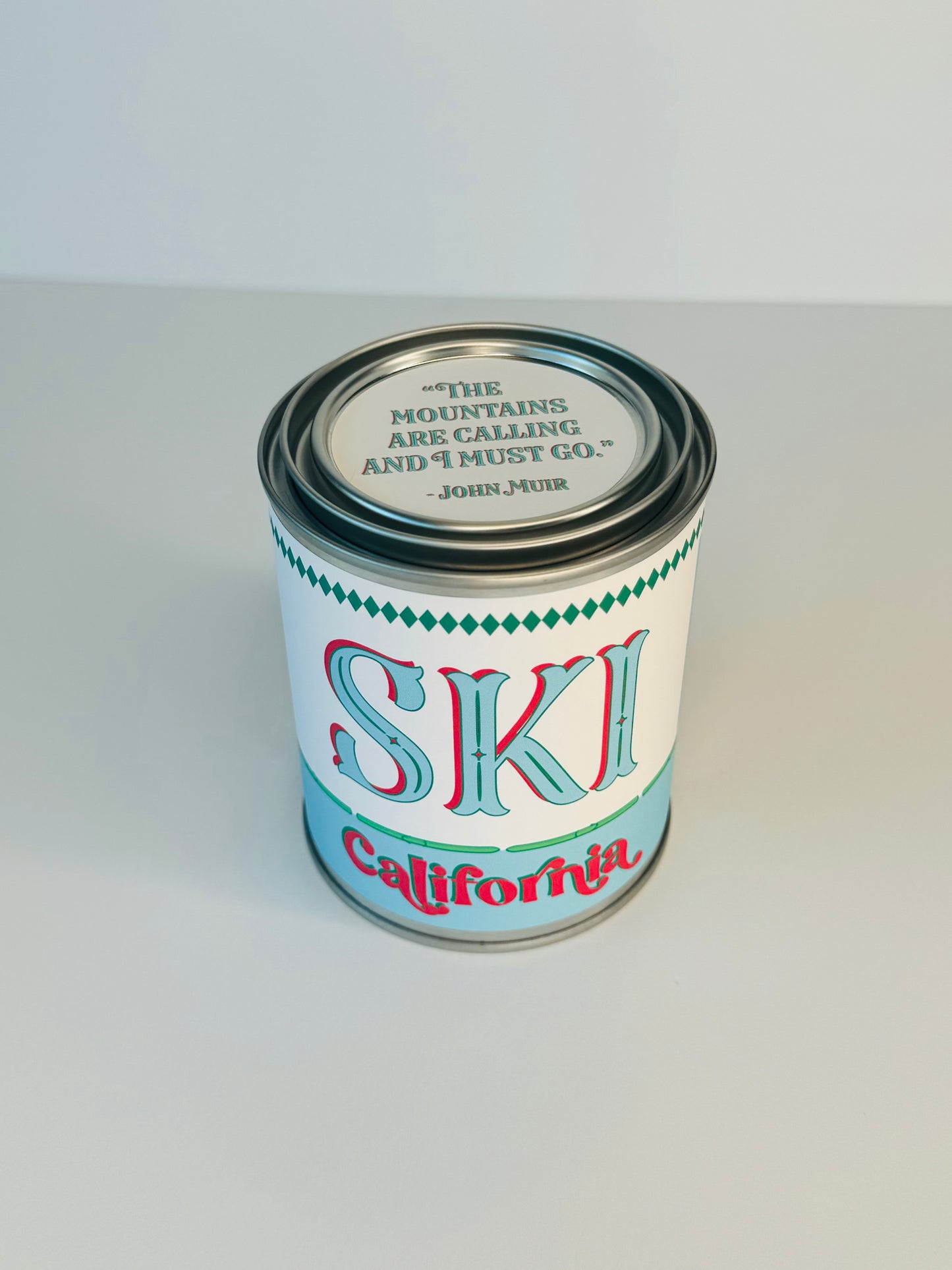 Ski California - Paint Tin Candle