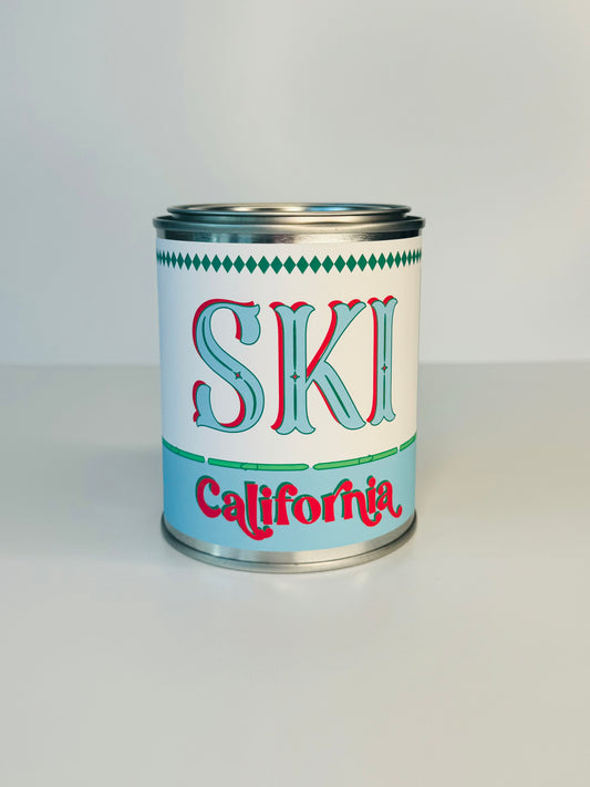Ski California - Paint Tin Candle