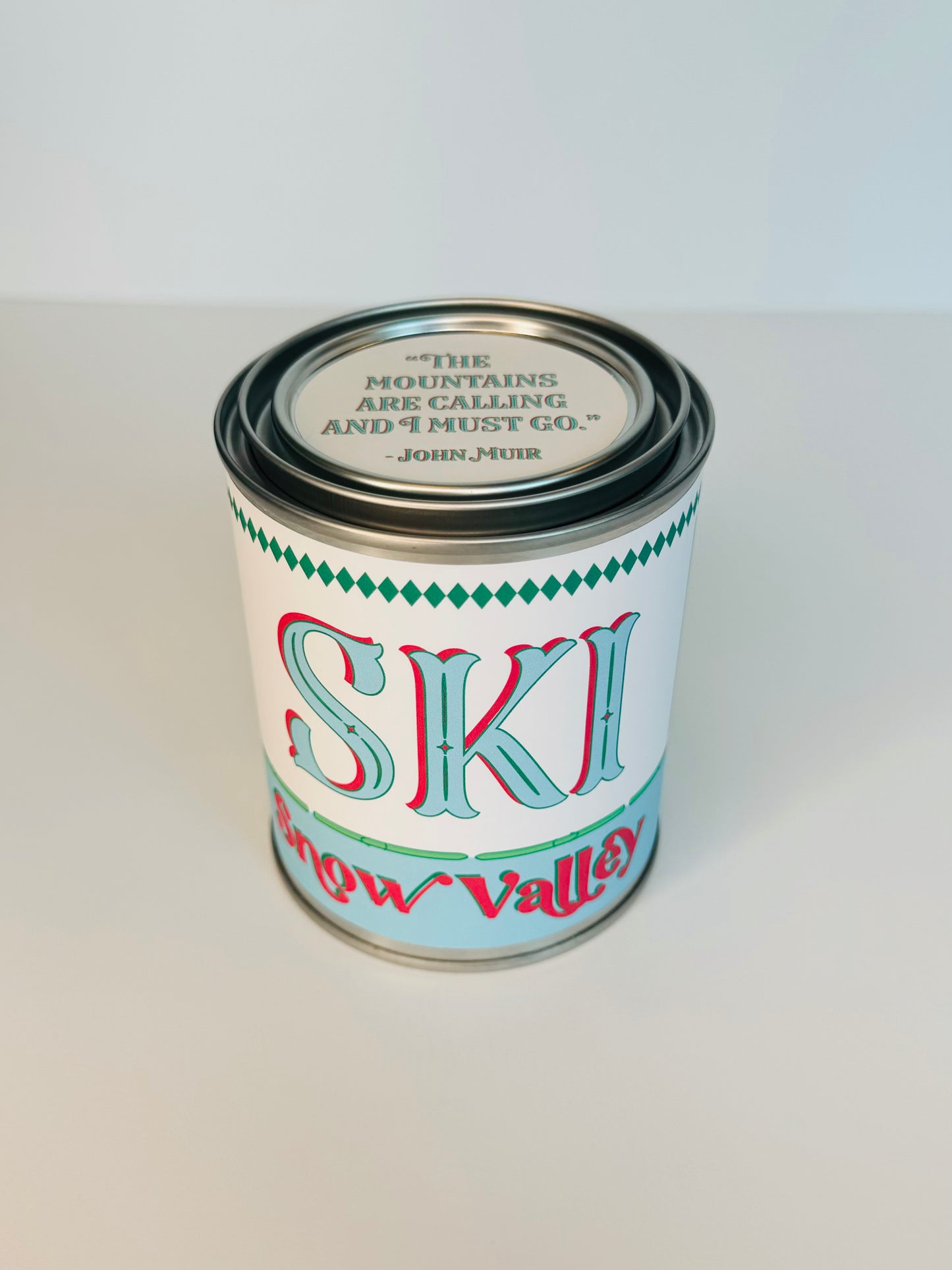 Ski Snow Valley - Paint Tin Candle