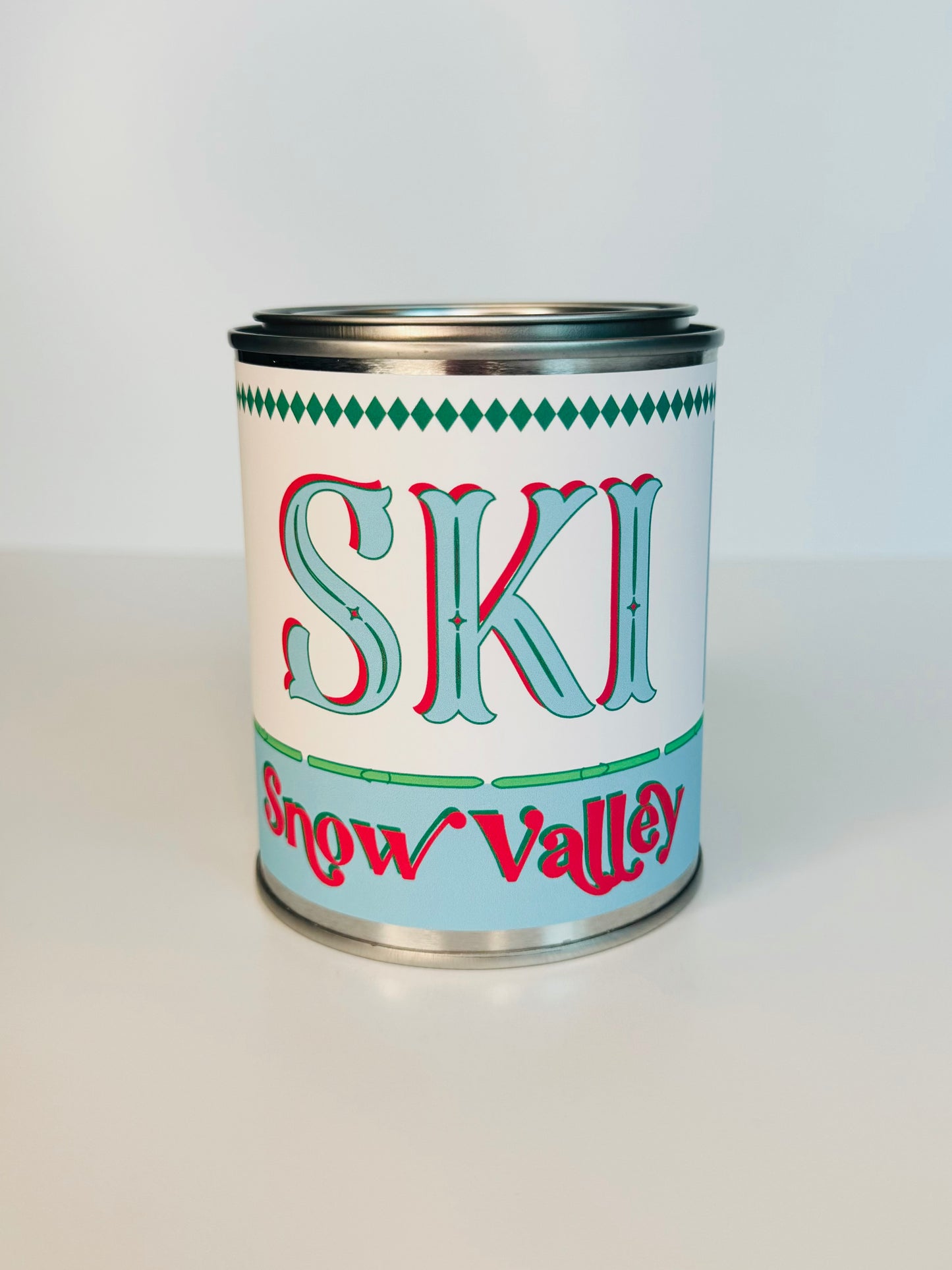 Ski Snow Valley - Paint Tin Candle