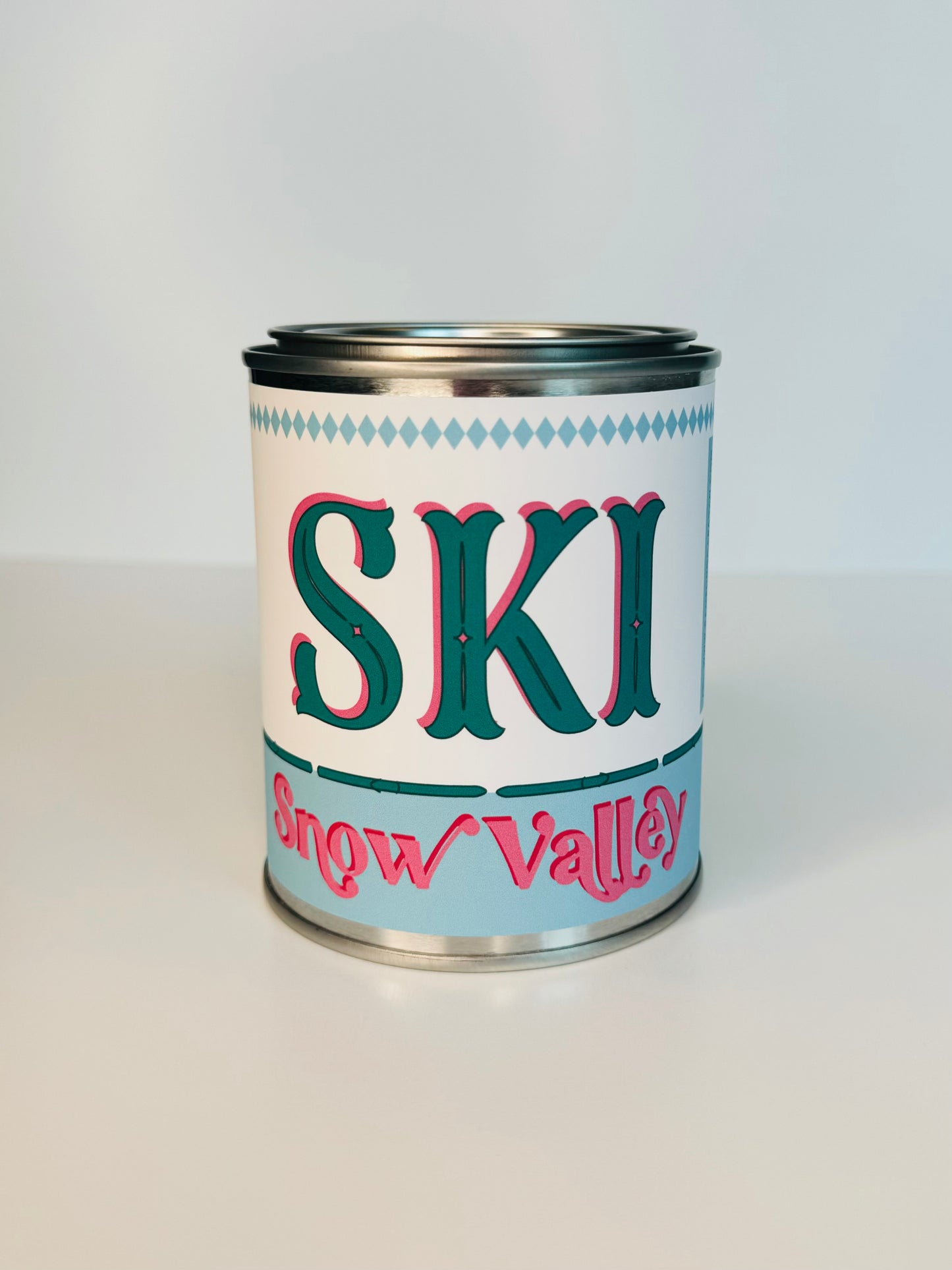 Ski Snow Valley - Paint Tin Candle