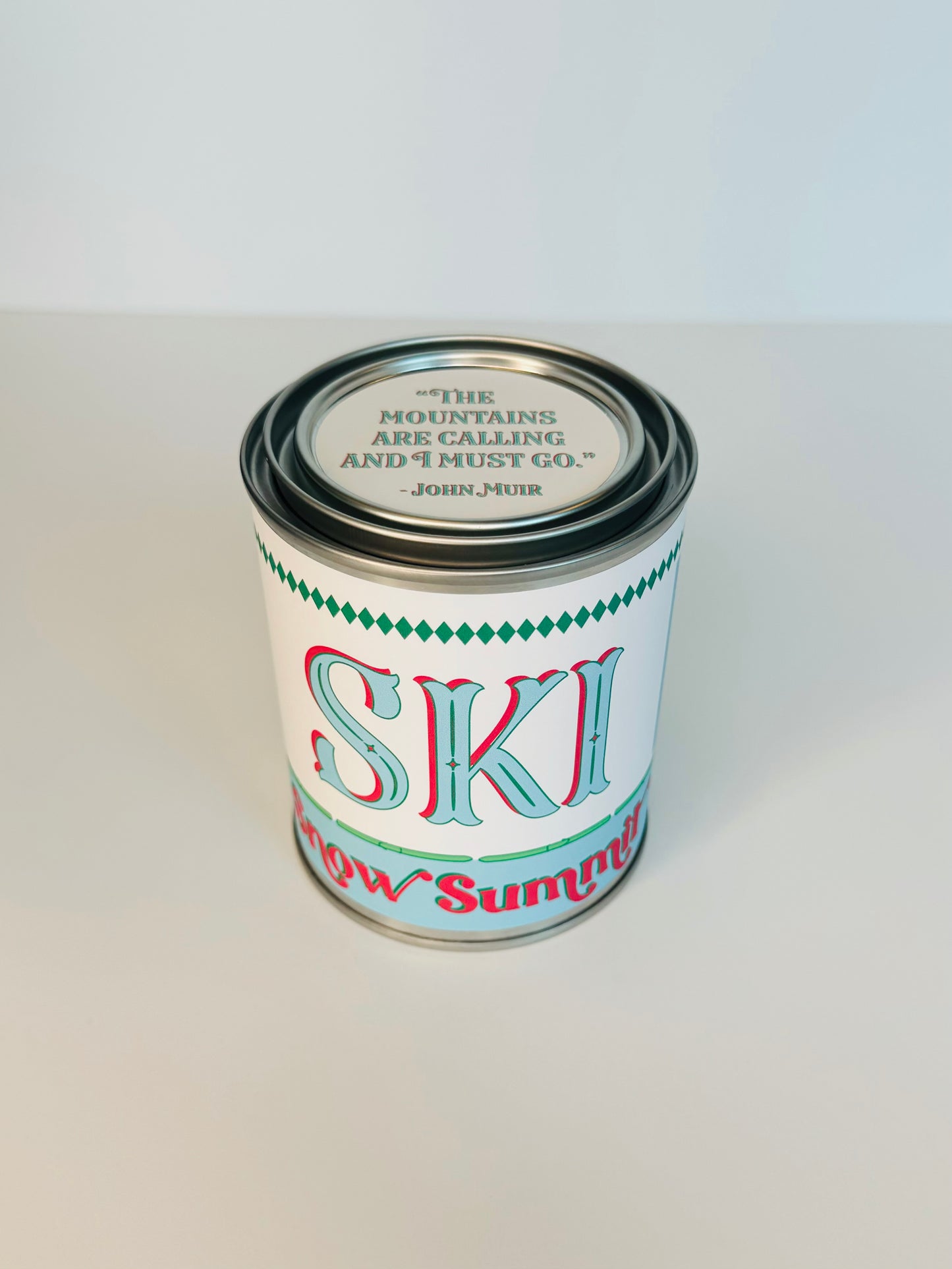 Ski Snow Summit - Paint Tin Candle