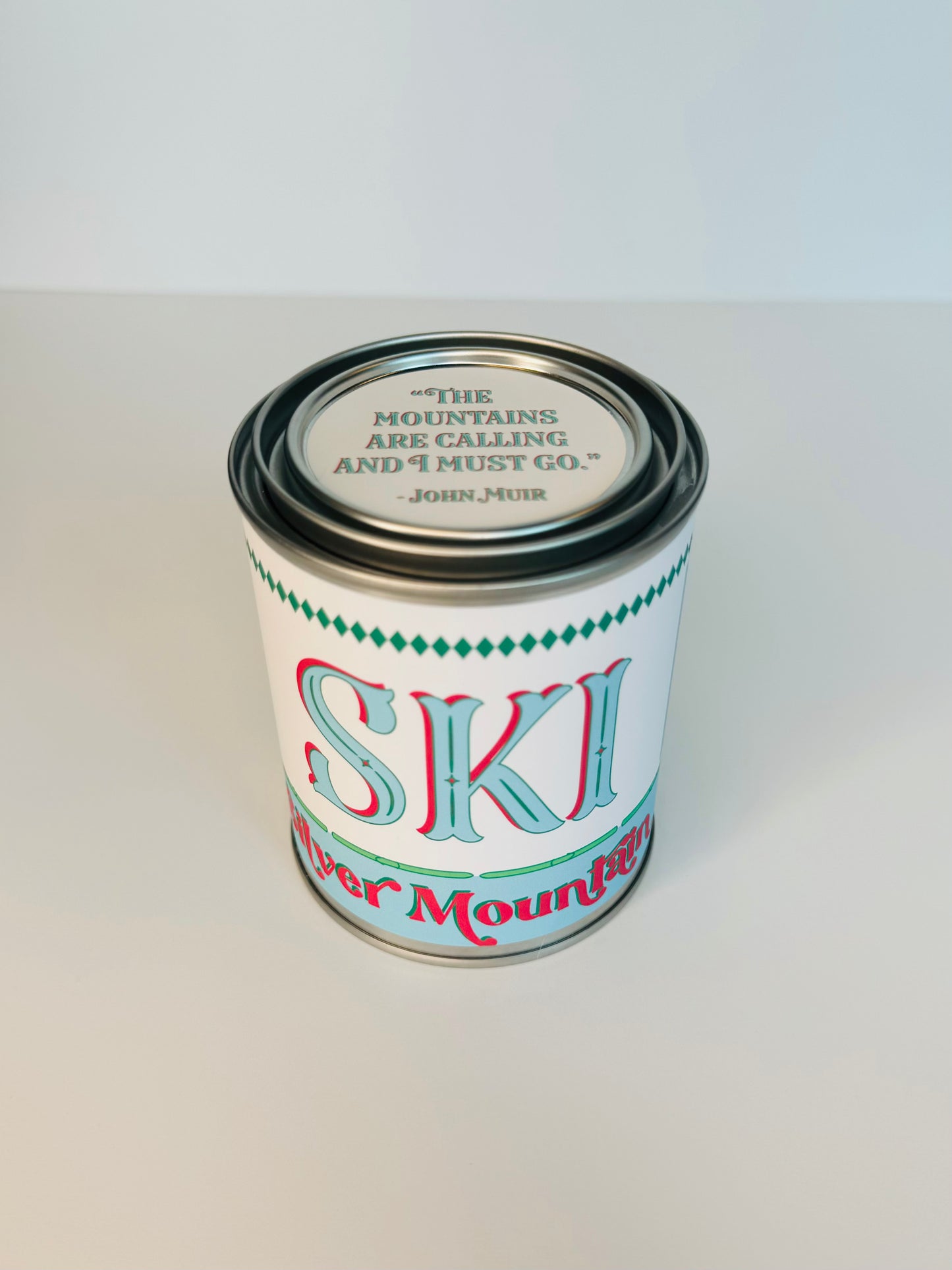 Ski Silver Mountain - Paint Tin Candle