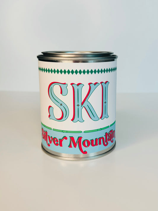 Ski Silver Mountain - Paint Tin Candle