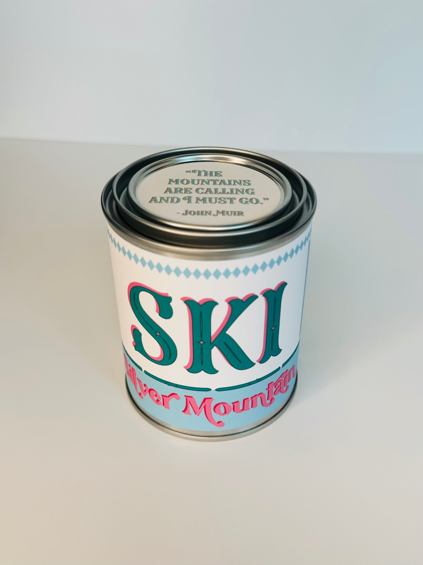 Ski Silver Mountain - Paint Tin Candle