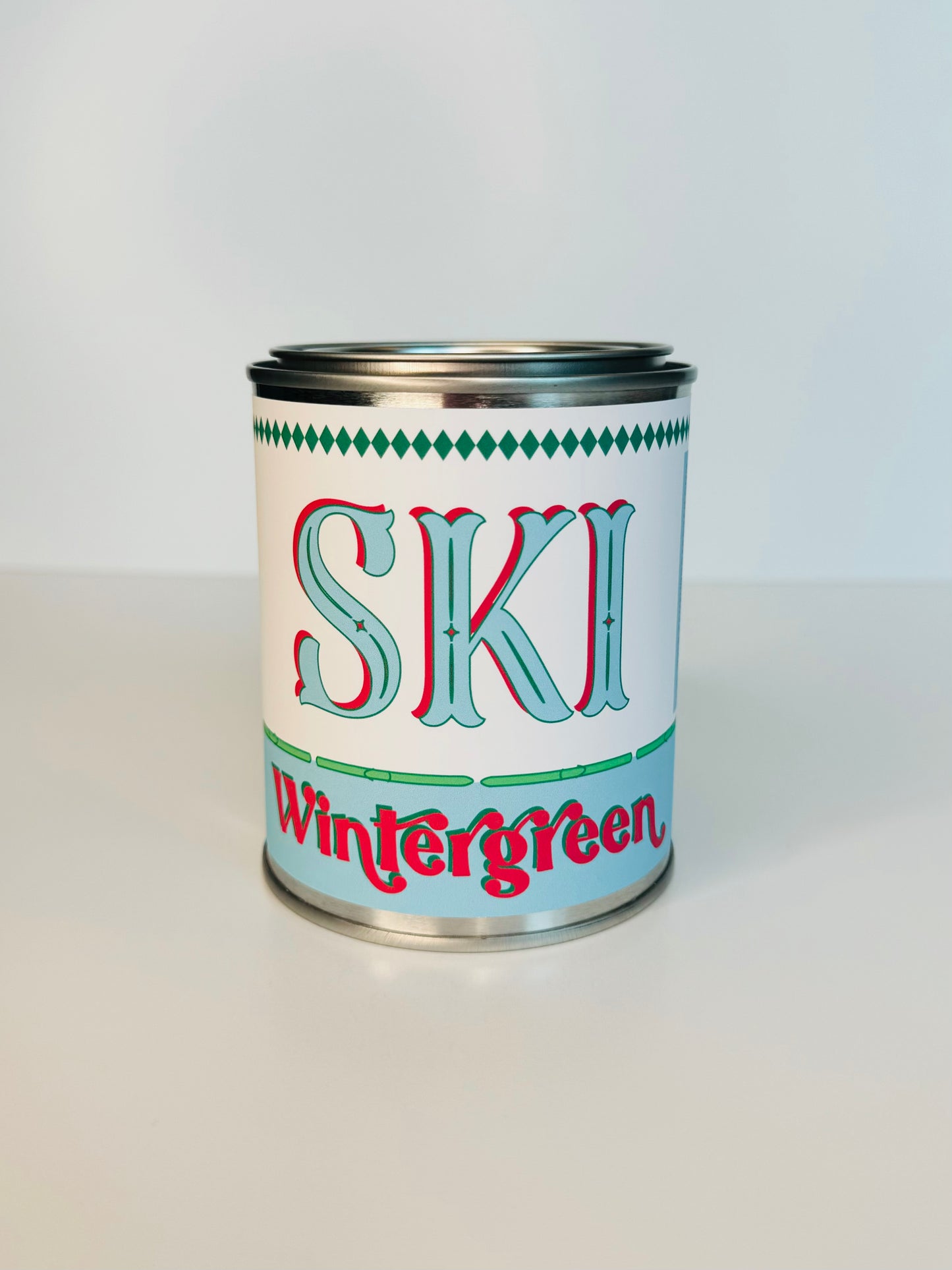 Ski Wintergreen - Paint Tin Candle