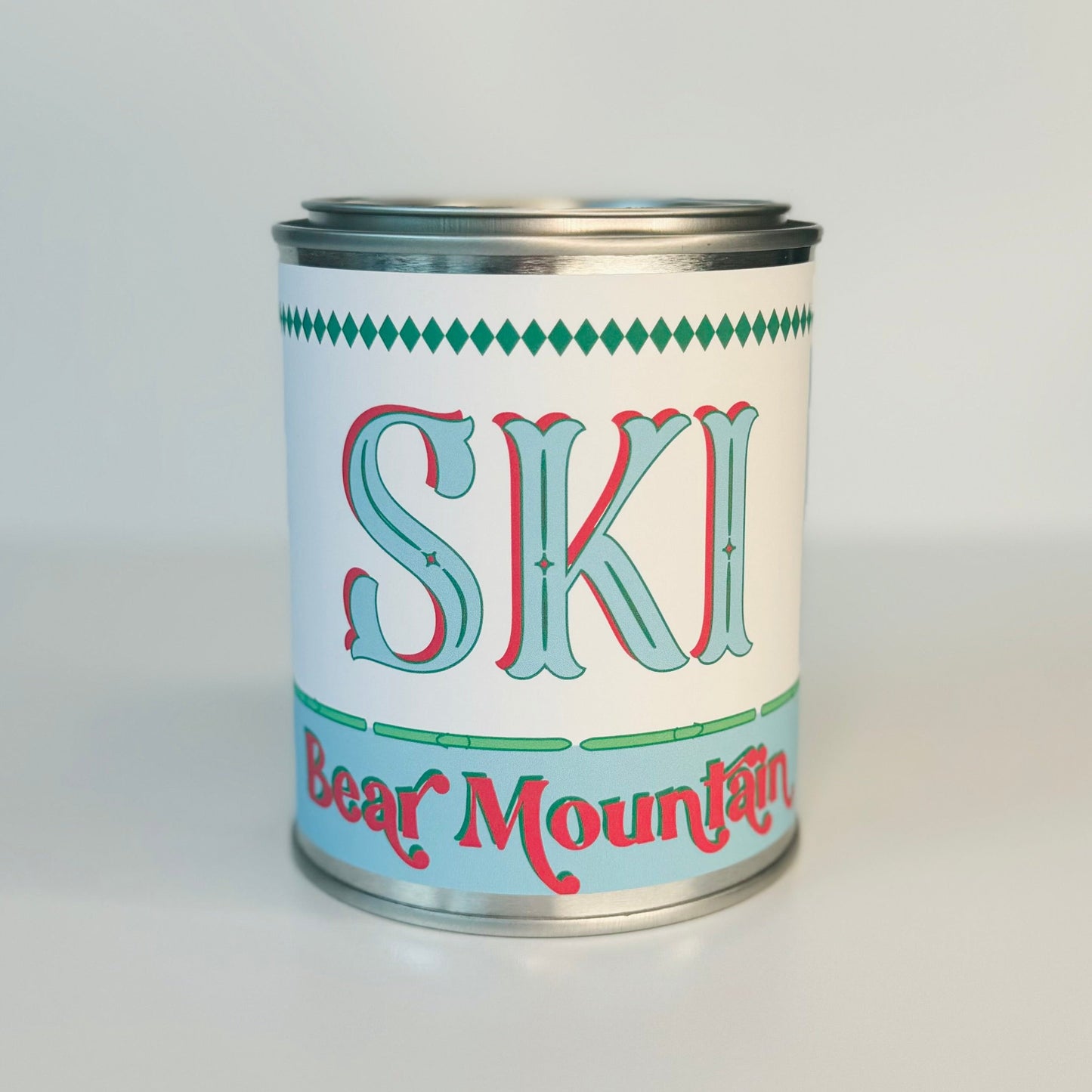 Ski Bear Mountain - Paint Tin Candle