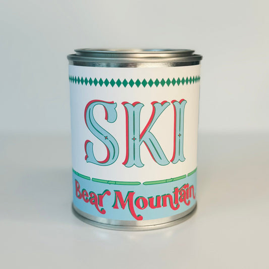 Ski Bear Mountain - Paint Tin Candle