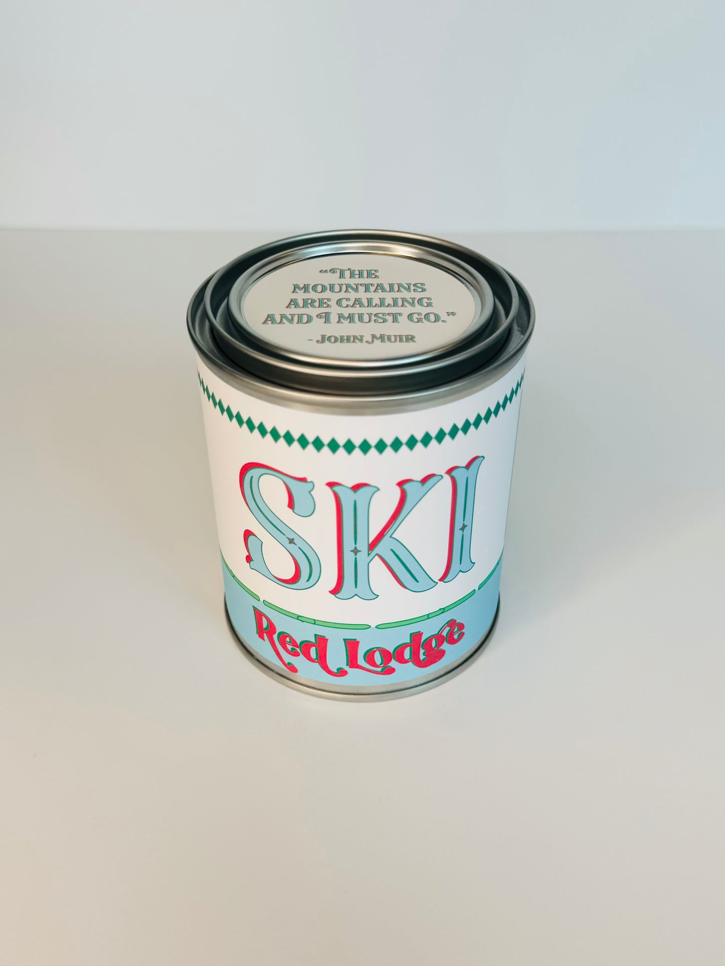 Ski Red Lodge - Paint Tin Candle