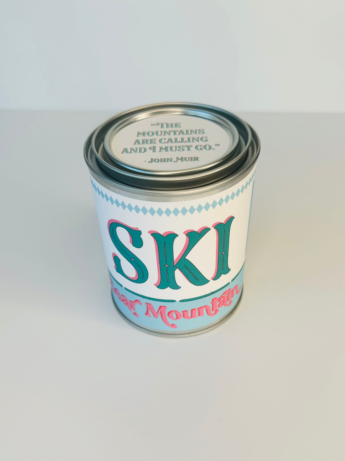 Ski Bear Mountain - Paint Tin Candle