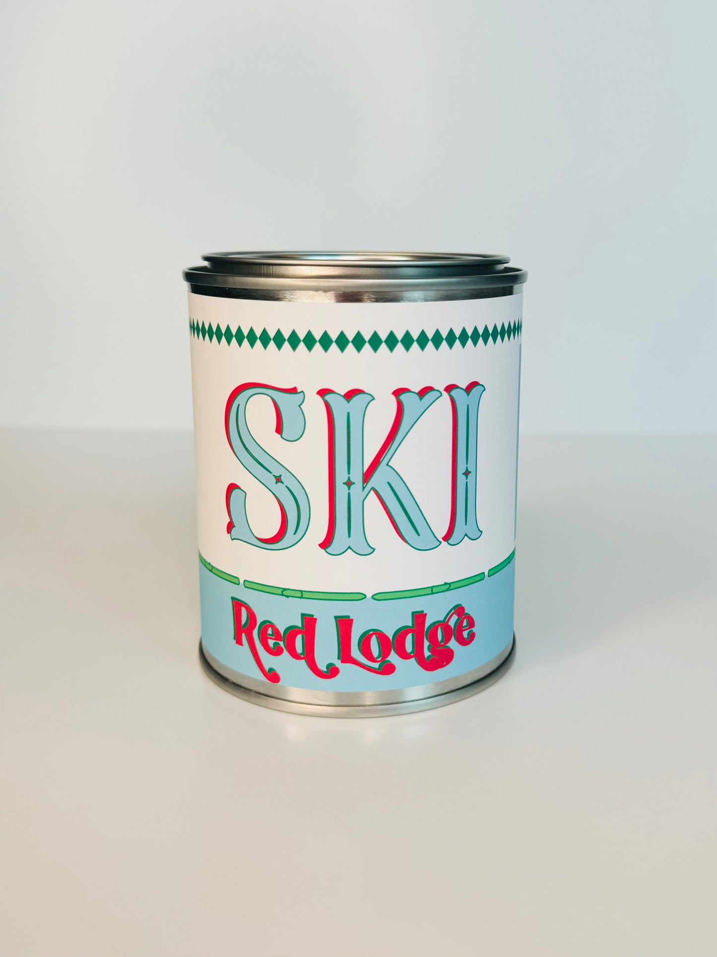 Ski Red Lodge - Paint Tin Candle