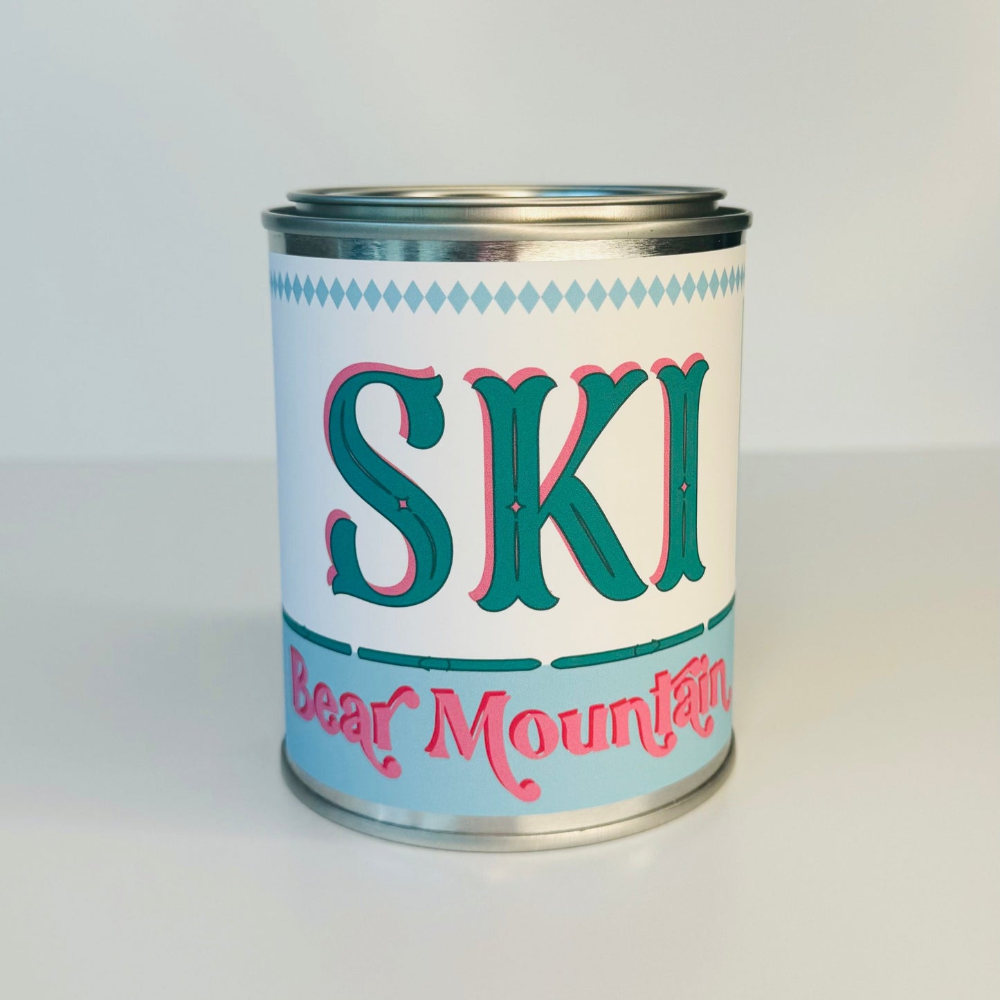 Ski Bear Mountain - Paint Tin Candle