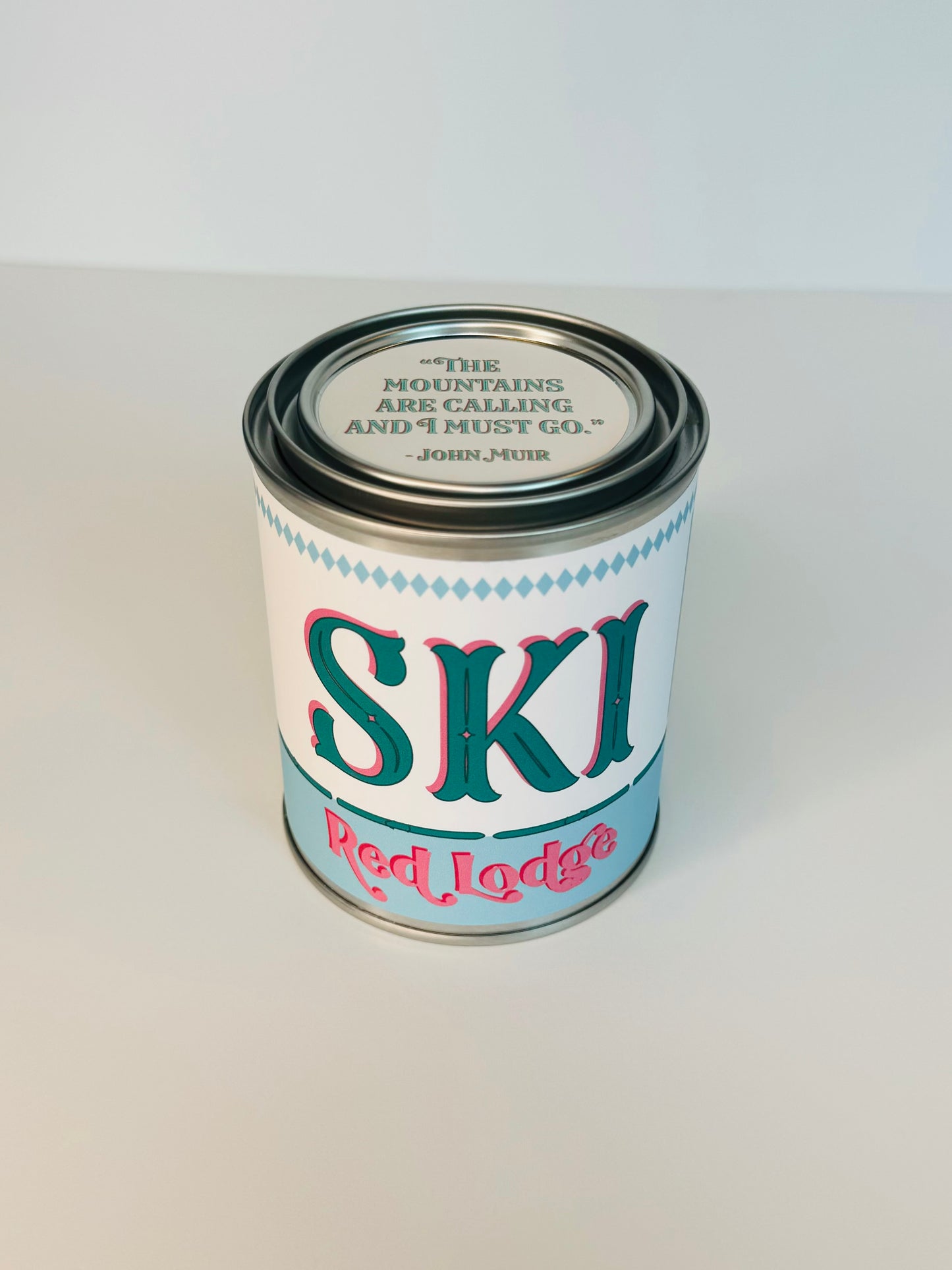 Ski Red Lodge - Paint Tin Candle