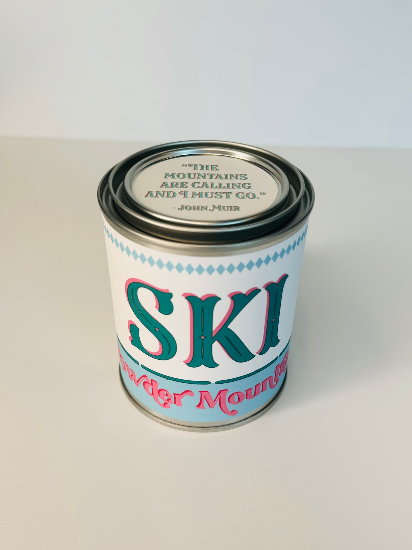 Ski Powder Mountain - Paint Tin Candle