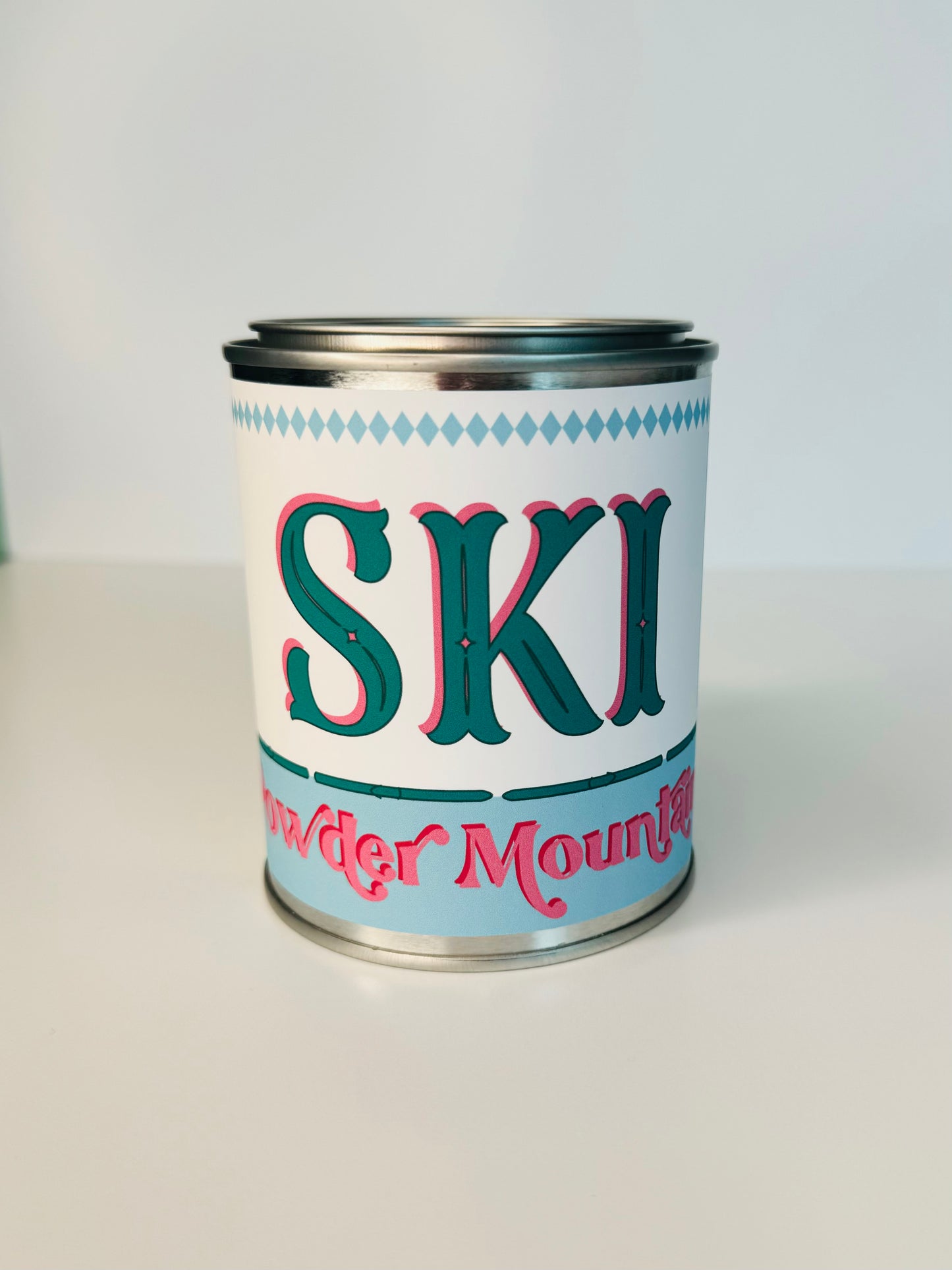 Ski Powder Mountain - Paint Tin Candle