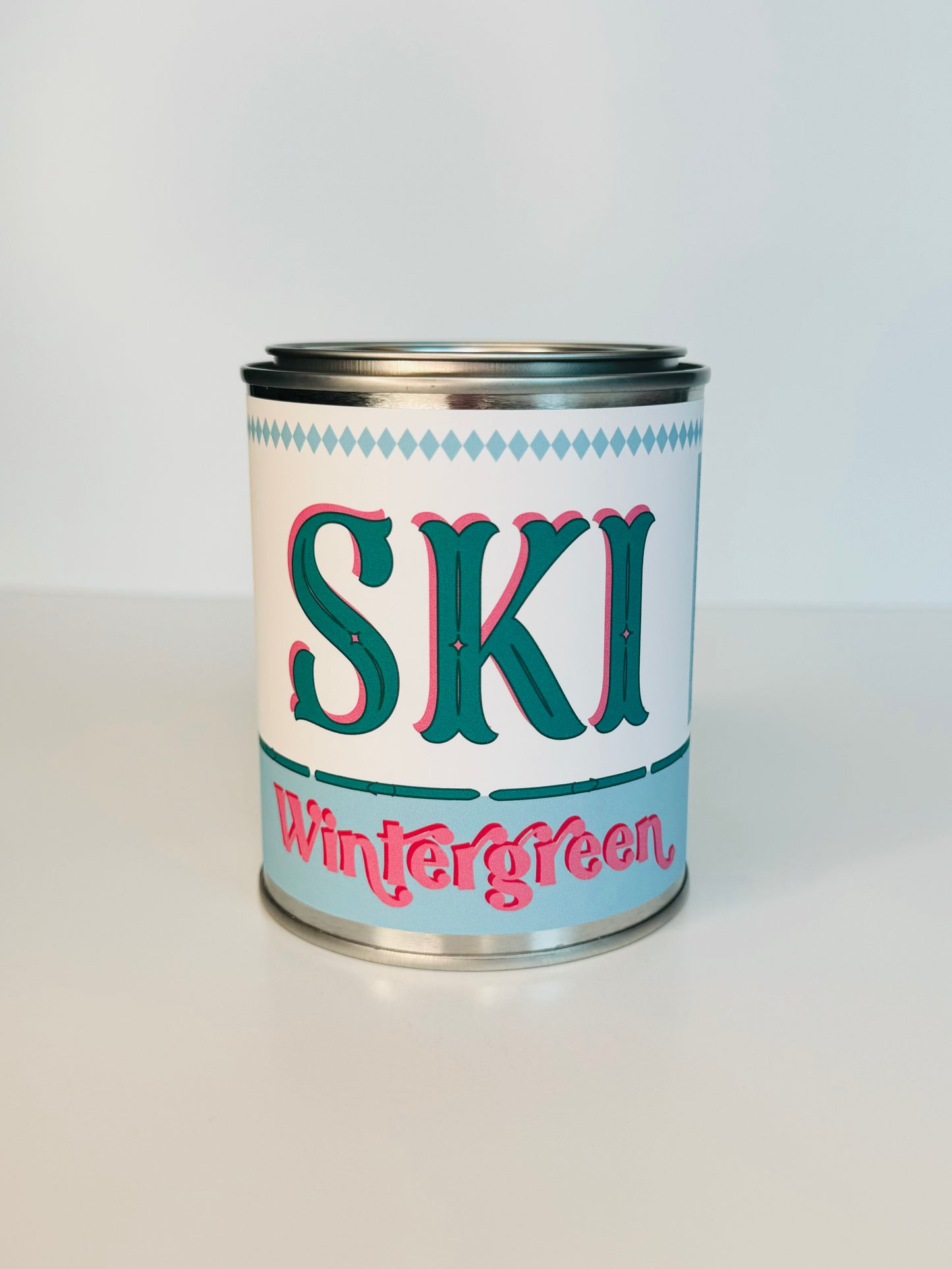Ski Wintergreen - Paint Tin Candle