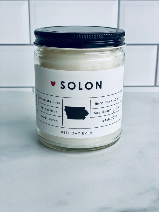 Solon, IA Candle