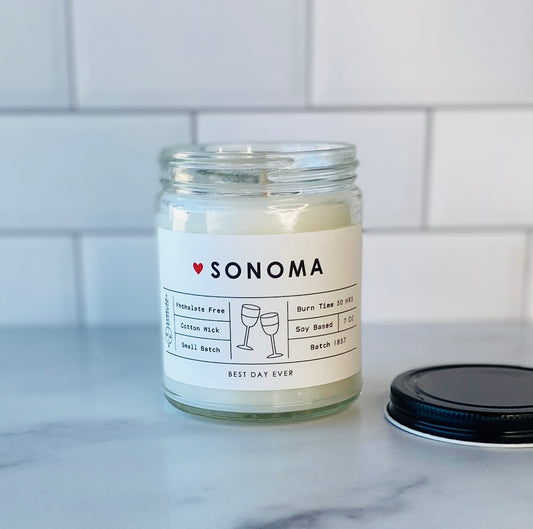 Sonoma, CA Candle