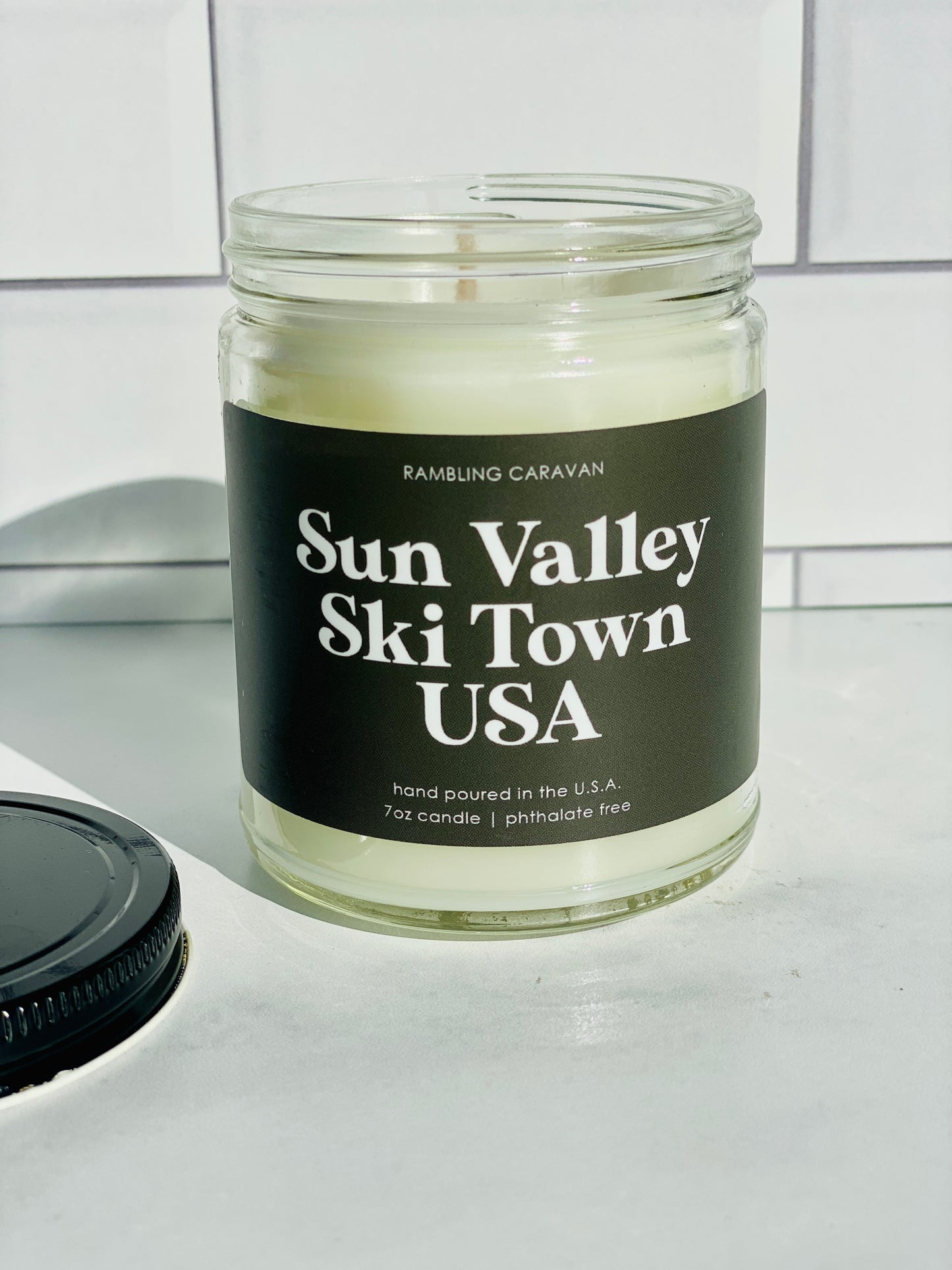 Sun Valley Ski Town USA Candle