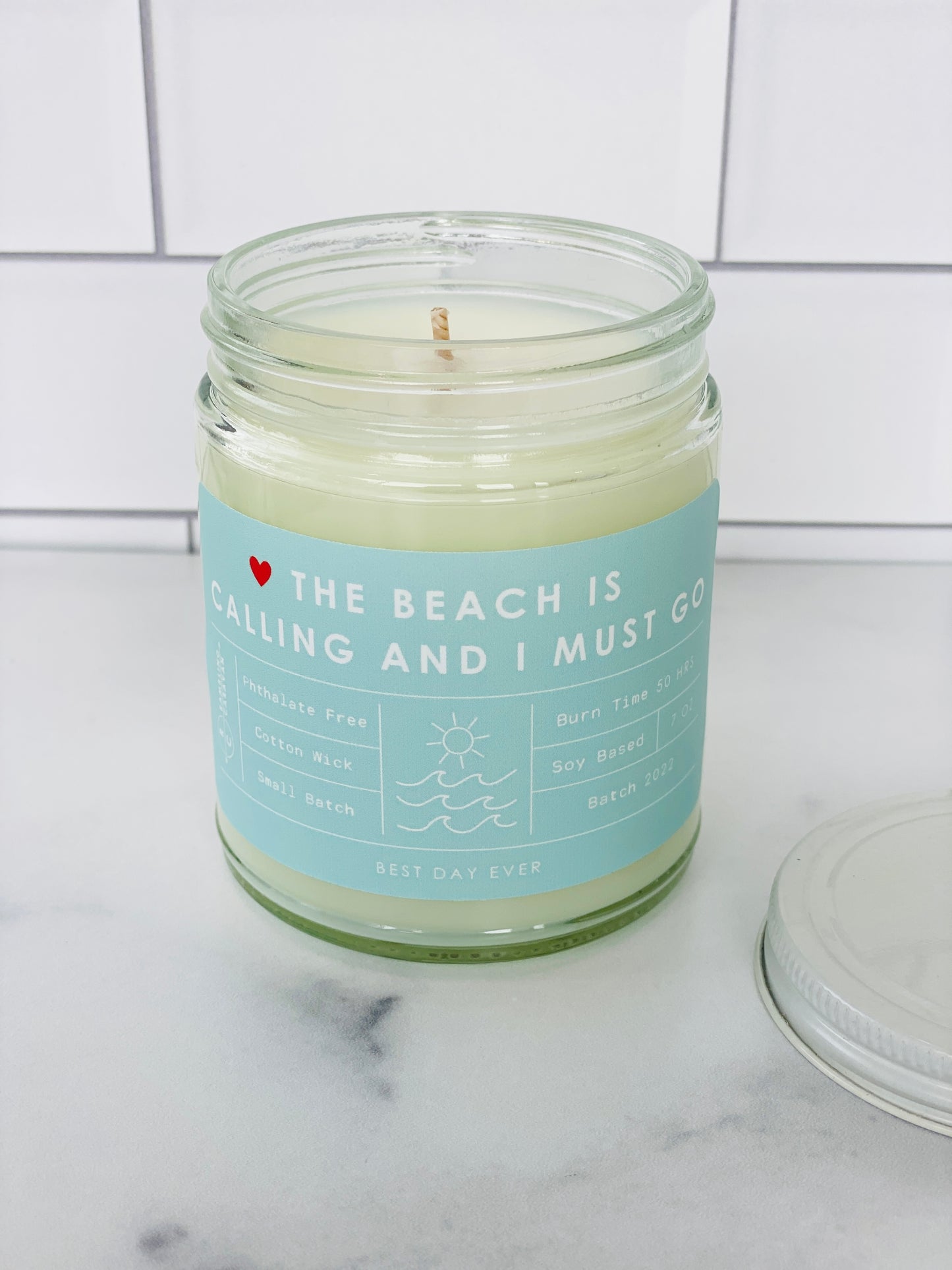 The Beach Is Calling And I Must Go Candle