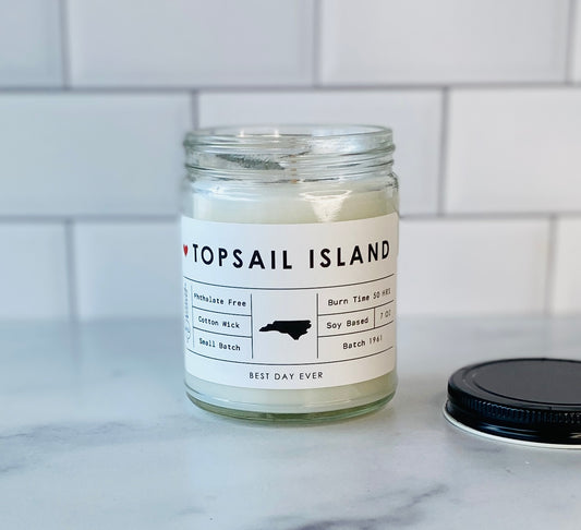 Topsail Island, NC Candle