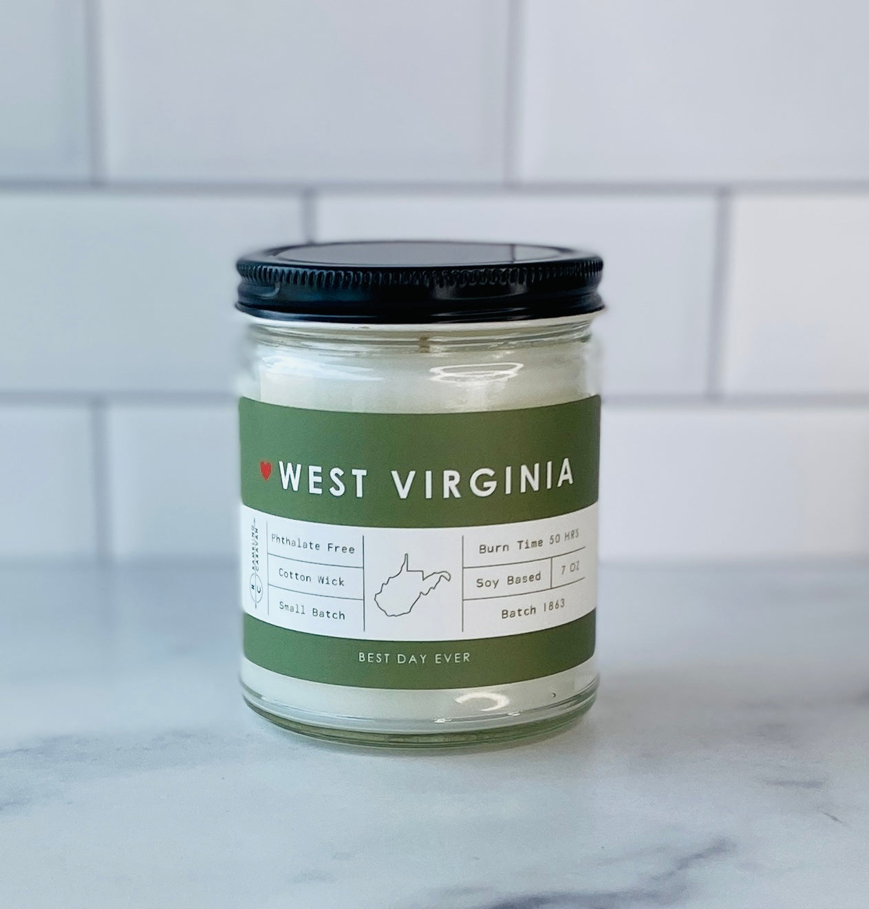 West Virginia Candle