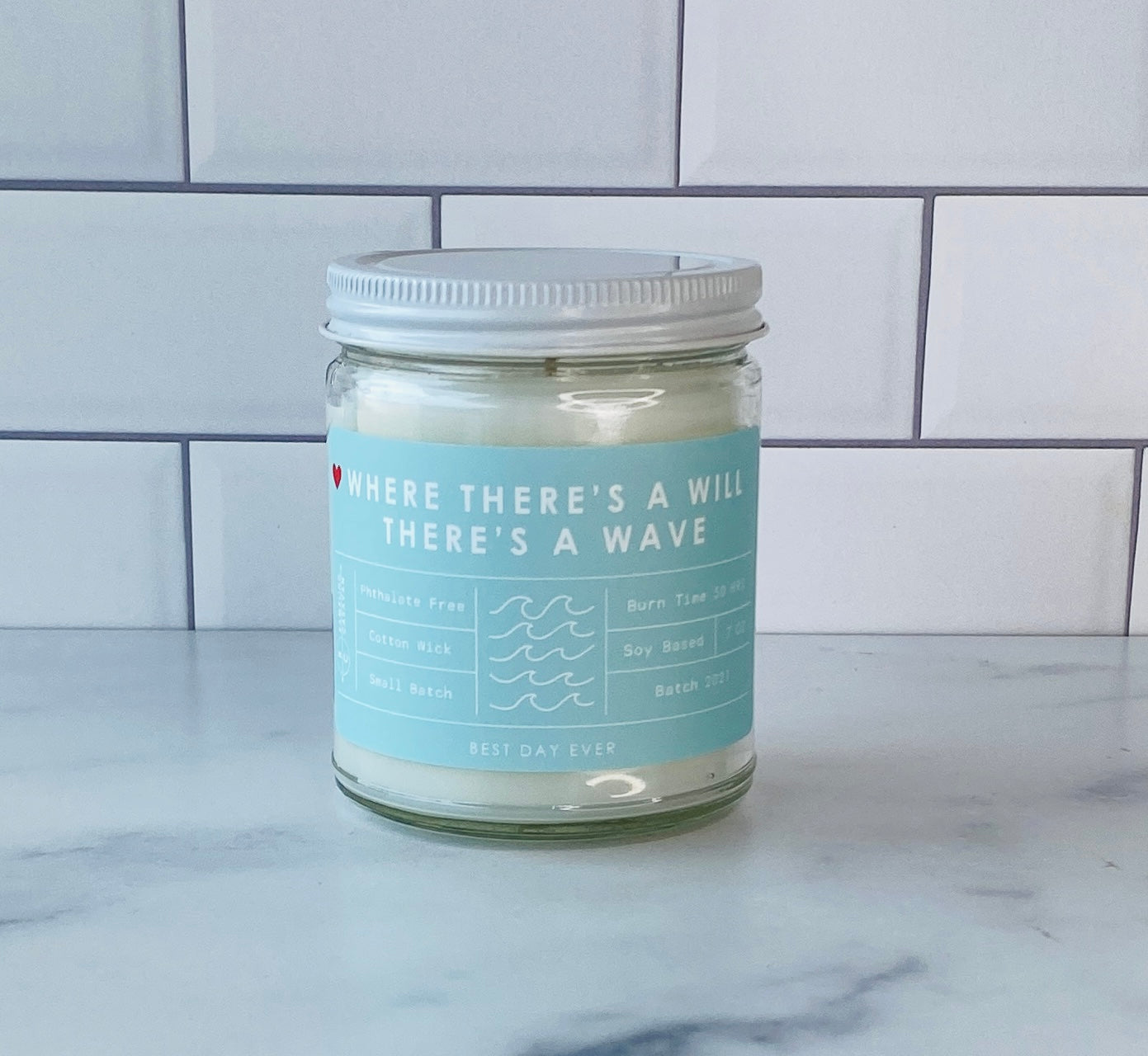 Where There's A Will There's A Wave Candle