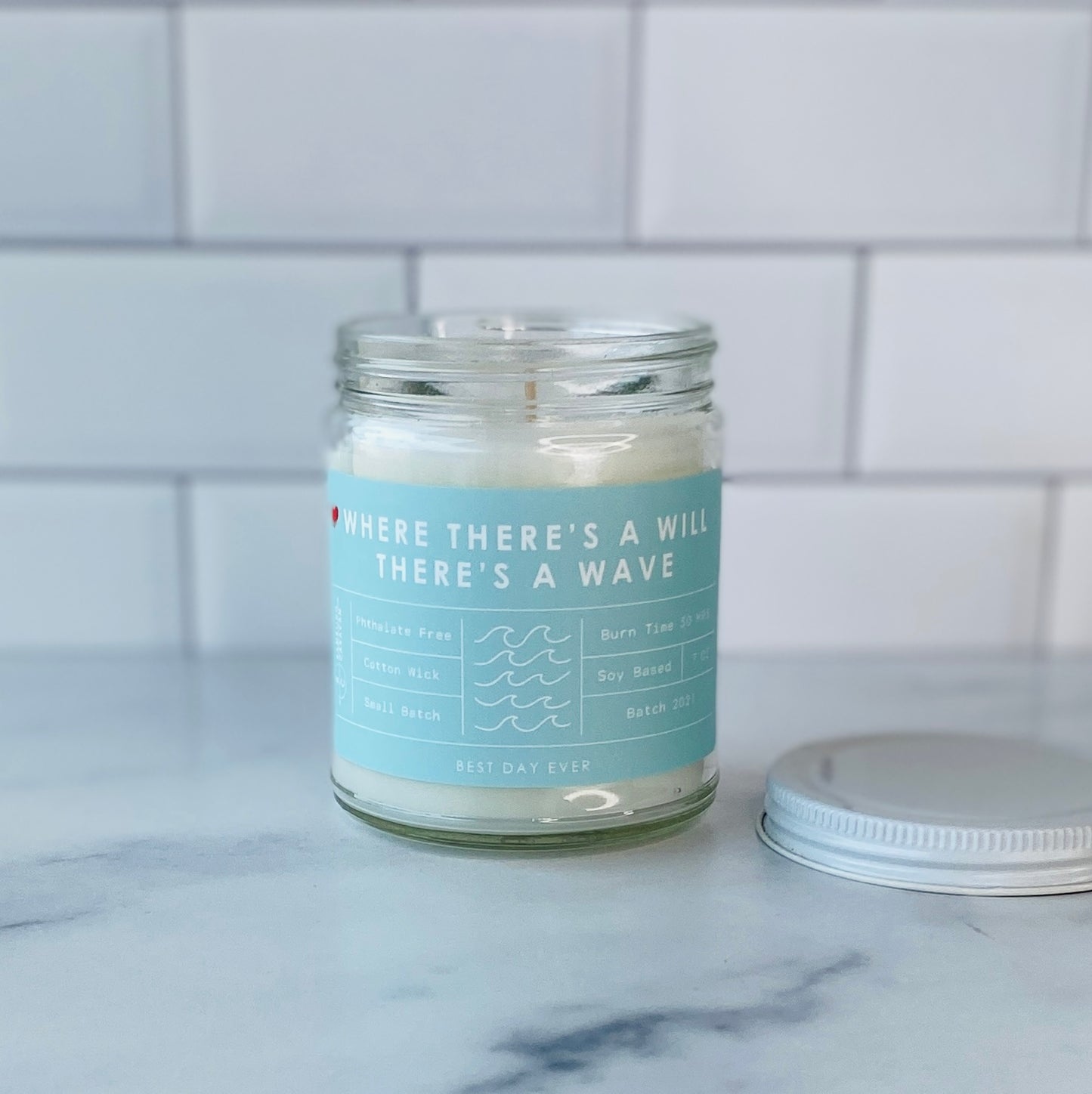 Where There's A Will There's A Wave Candle