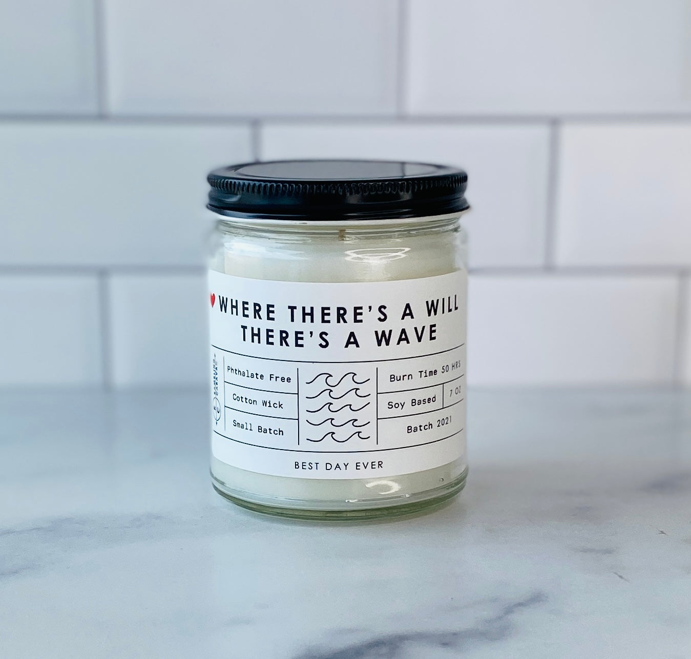 Where There's A Will There's A Wave Candle