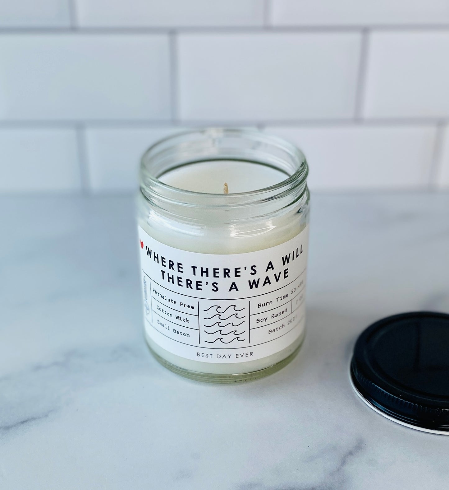 Where There's A Will There's A Wave Candle