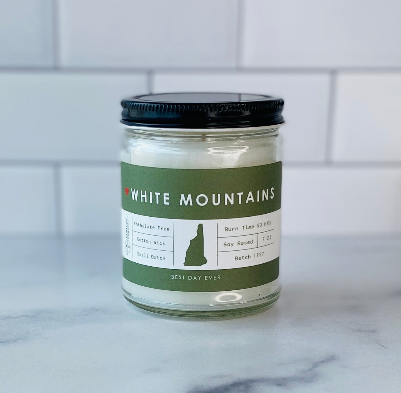 White Mountains, NH Candle
