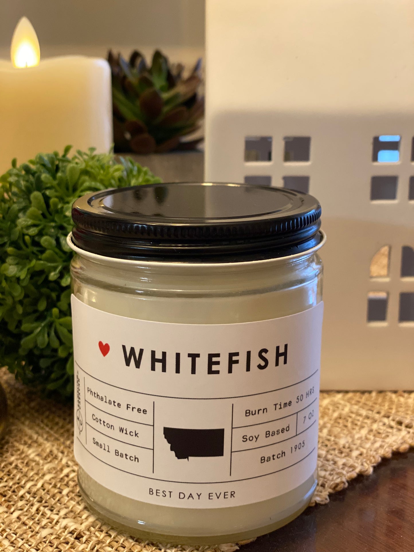Whitefish, MT Candle
