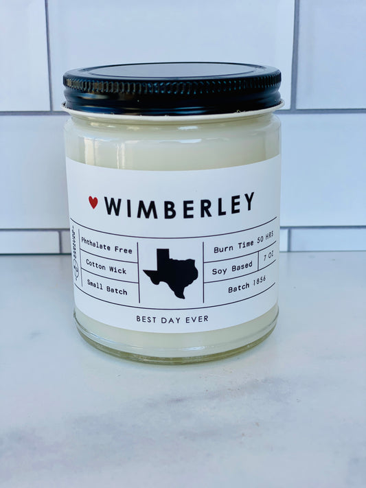 Wimberley, TX Candle