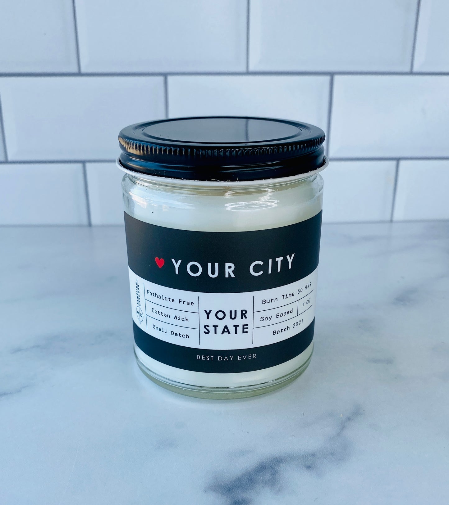 Your City-Your State Custom Candle Bulk Order