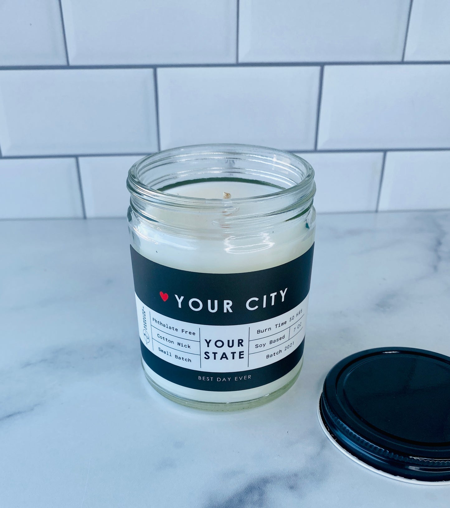 Your City-Your State Custom Candle Bulk Order