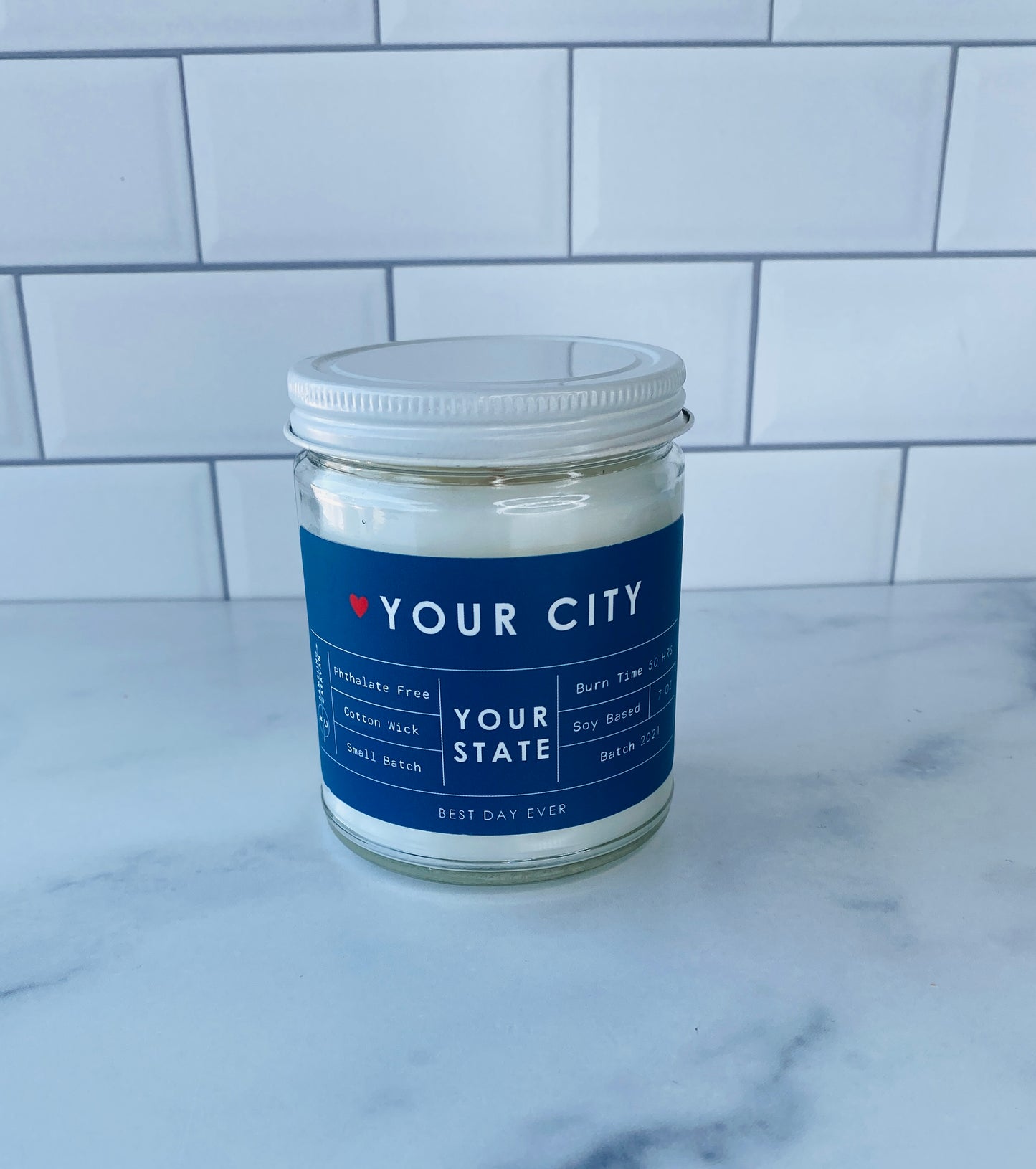 Your City-Your State Custom Candle Bulk Order